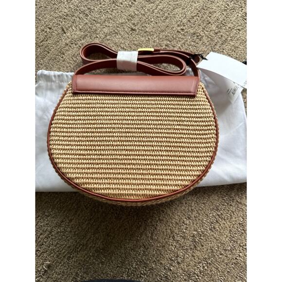 New with Tag Liselle Kiss Raffia & Leather Tan and Wheat Color Adjustable Strap - Picture 2 of 7